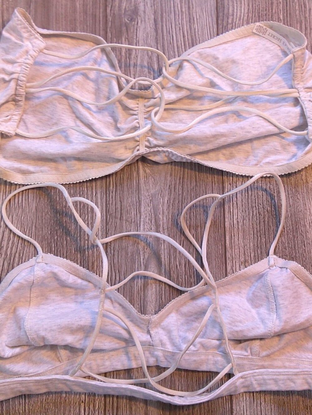 3 New VICTORIA'S SECRET Lounging Strappy Cooling Cotton Bralettes Woman Sz XL - Picture 5 of 6